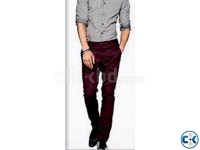 DARK PURPLE GABARDINE PANT large image 0