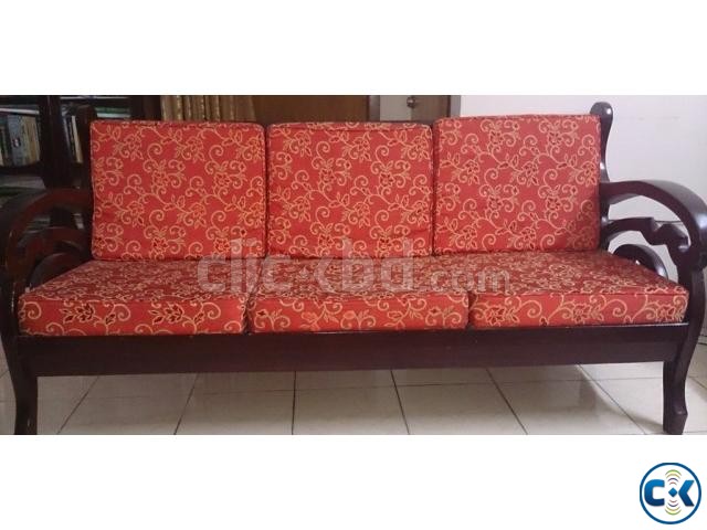 Wooden Sofa Set 5 siter good condition  large image 0