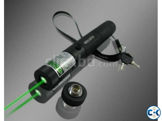 Green Laser Pointer Pen Burn Black New  large image 0