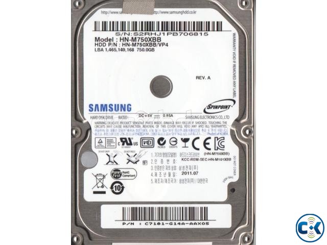Samsung 750GB hard Drive large image 0