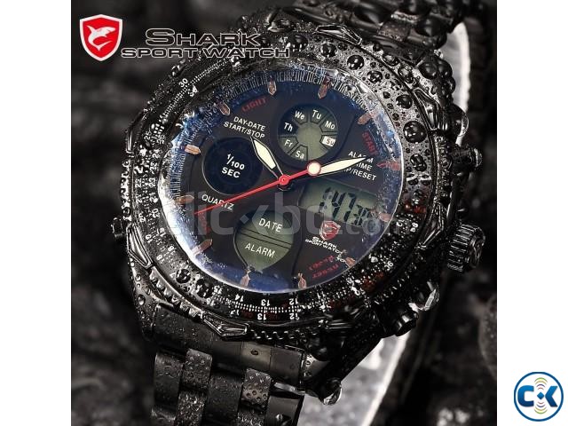 SHARK LED Chronograph Black Watch large image 0