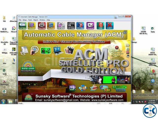 ACM Sat Pro Gold 13.6 Best Indian Cable Tv Soft large image 0