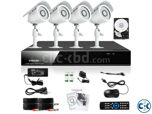 Samsung 4Channel DVR Kit With 4 CCTV Security Camera large image 0