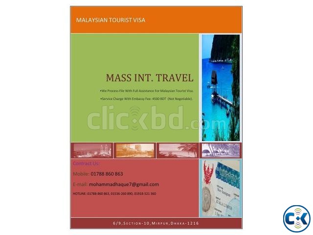 Malaysia Tourist Visa large image 0