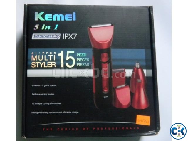 KEMEI 5in1 Hair Clipper km 8058 Shaver large image 0