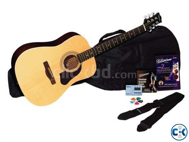 silvertone acoustic Guitar Jumboo large image 0