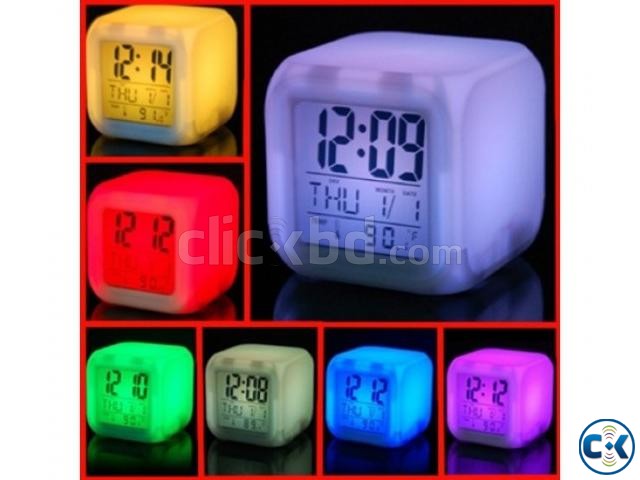 Color Changing Digital Alarm Clock large image 0