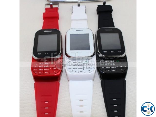 Smart stylish dual sim W1 mobile phone watch FREE BLUETOOTH large image 0