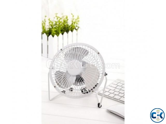 USB Portable Desk Fan Metal  large image 0