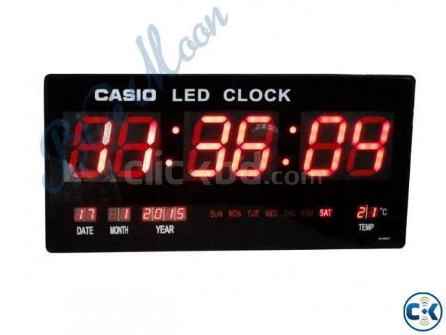 LED Digital Clock with Date Day Temperature large image 0