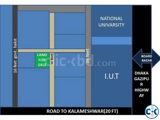 Land bside IUT and National versity at Board Bazar large image 0