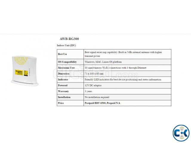 BANGLALION WIMAX WIFI INDOOR ROUTER large image 0