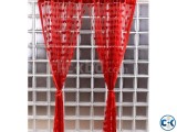 Handloomhub Red Heart Net Curtains 2 Pcs