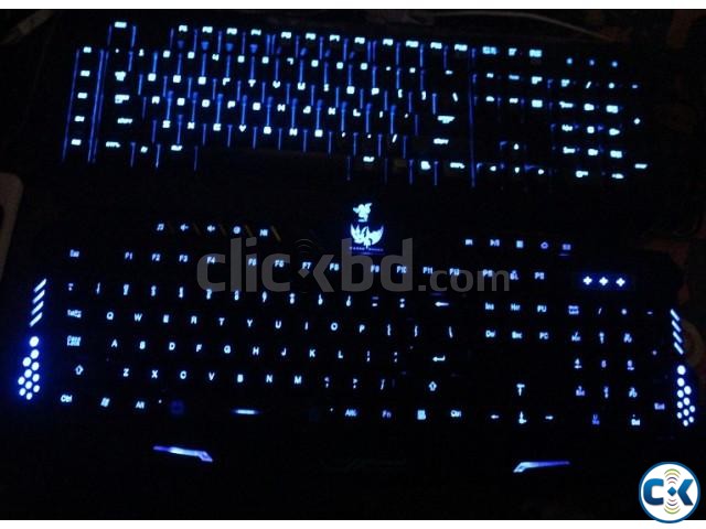 HK-M200 Tri-Color Backlit Gaming Keyboard For Sell  large image 0