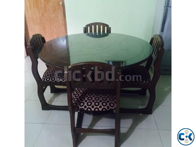 Almost new Dining Table with 4 chair large image 0