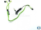 STYLISH ZIPPER HEADPHONE GREEN 