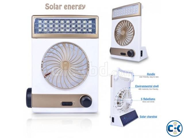 Solar Cherge Syestem Light Fan With Power Bank large image 0