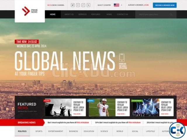 Online News portal design large image 0