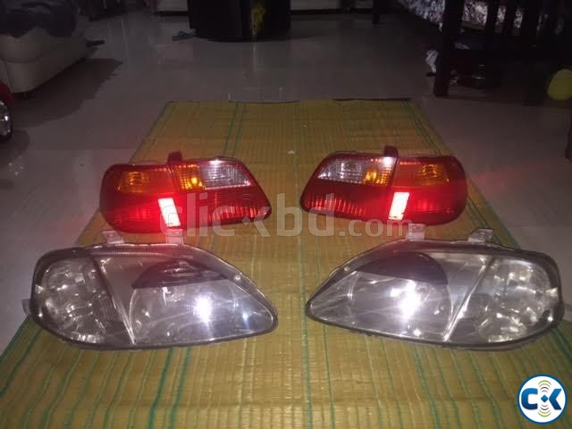 Honda Civic 1998 Original Headlights and back lights large image 0