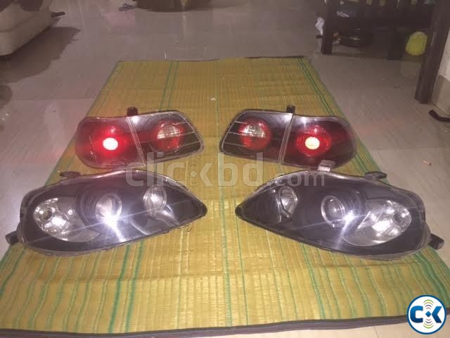 Honda Civic 1997-99 Projection Headlights and back lights large image 0