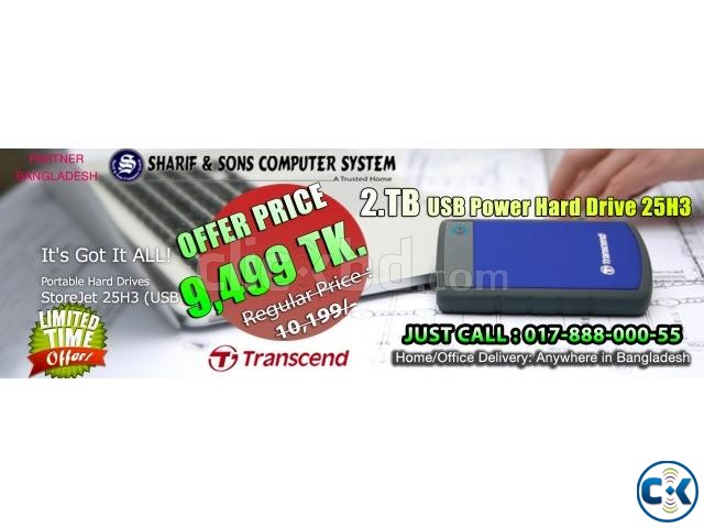 Buy 2TB Transcend Portable Hard Drive Get 1TB HD movies large image 0