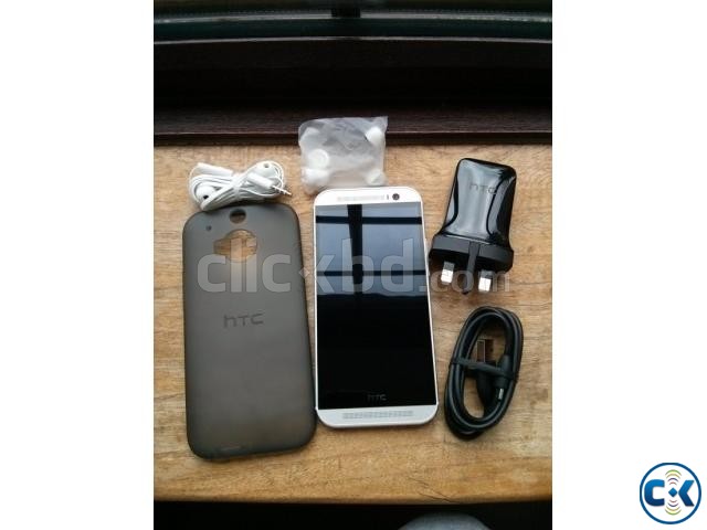 HTC One M8 Dual Glacial Silver with 1 Yr Warranty large image 0