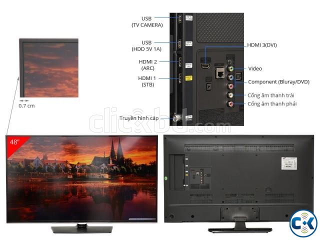 48 inch samsung H5100 LED TV WITH monitor large image 0