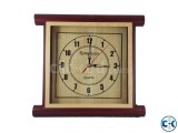 Romansun Dark red Square Wall Clock