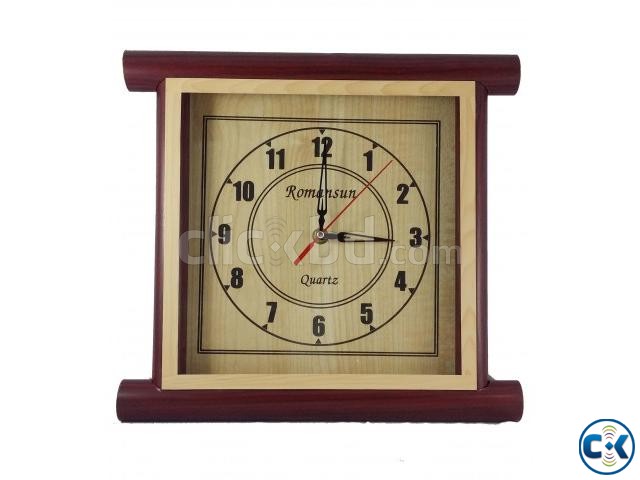 Romansun Dark red Square Wall Clock large image 0