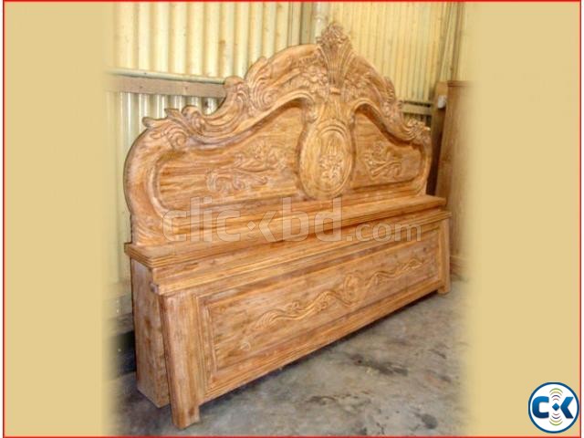 সেগুন কাঠের নতুন ডিজাইন খাট large image 0