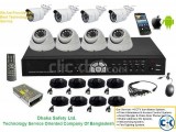 8 Pcs HD CCTV Camera Complete Package