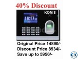 Fingerprint RFID Card Password Time Attendance machine.