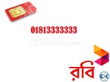 Robi VVIP Number 01813333333