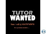 TUTOR WANTED IN BARIDHARA DOHS