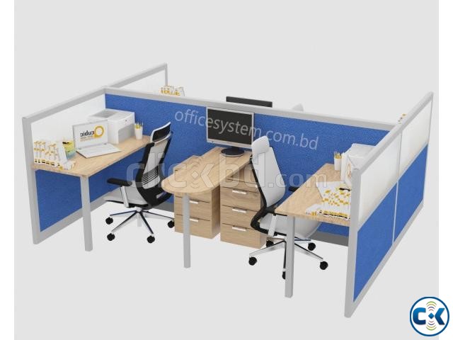 Office cubicles furniture for 4 person Model- Cubic-S-0005 large image 0