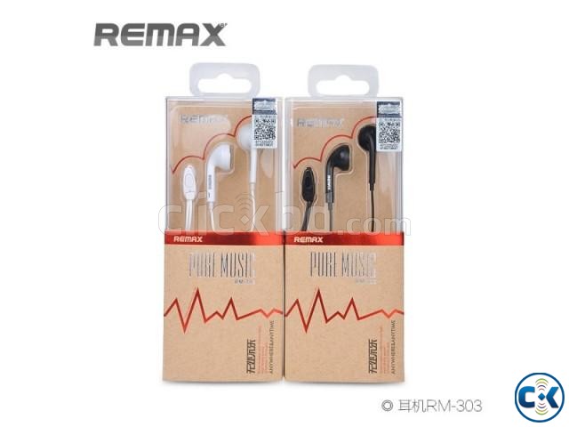 Original REMAX RM-303 Stylish Earphone With Microphone large image 0