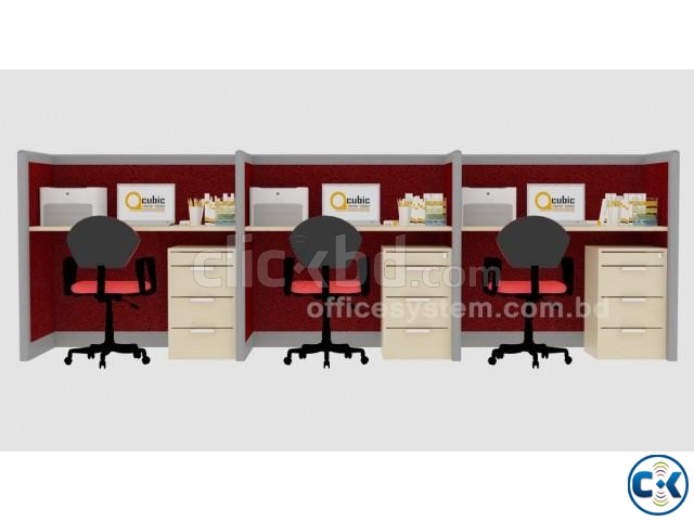 Office workstation for 3 person large image 0