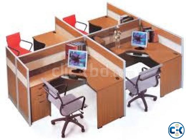 L shape workstation Desk large image 0