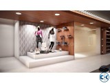 Fashion house showroom interior decoration in Bangladesh