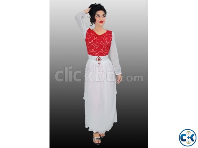 Shimanto Ltd.shiffon Georgette Casual Kurti - red large image 0