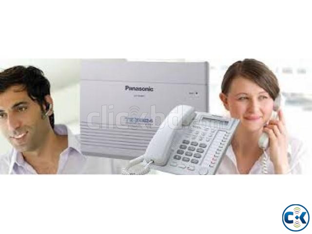 Panasonic KX-TES824 advanced hybrid 16 lines PABX cum large image 0