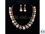 White Pearl Necklace Set