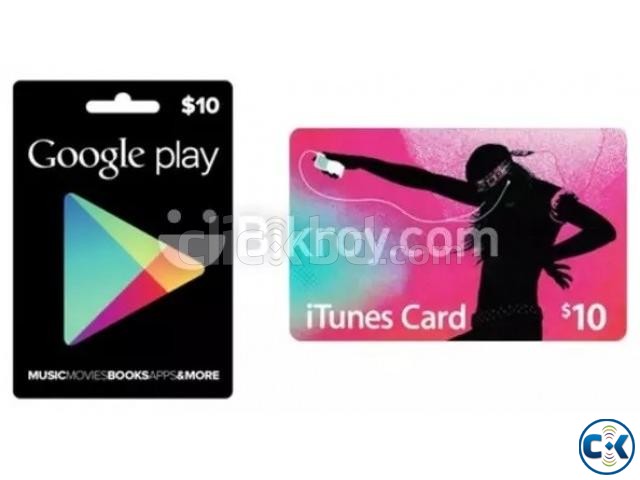 itunes and google play gift cards large image 0