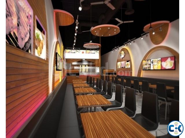 Economical Fast Food Restaurant Interior Design large image 0