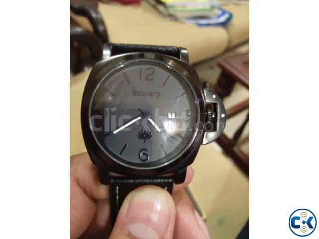 BRAND NEW Infantry MILITARY MENS QUARTZ LEATHER WRIST WATCH large image 0