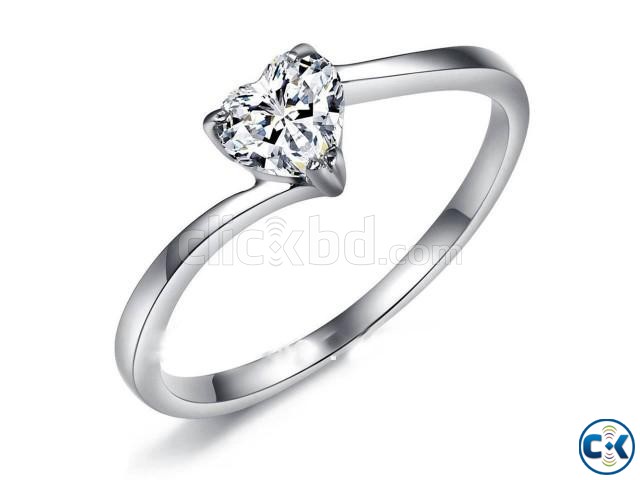 Heart Shape Crystal Finger Ring large image 0