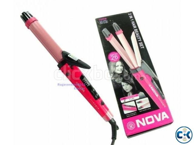  Nova Professional 2 in 1 Hair Curler Hair Straightener Nhc- large image 0