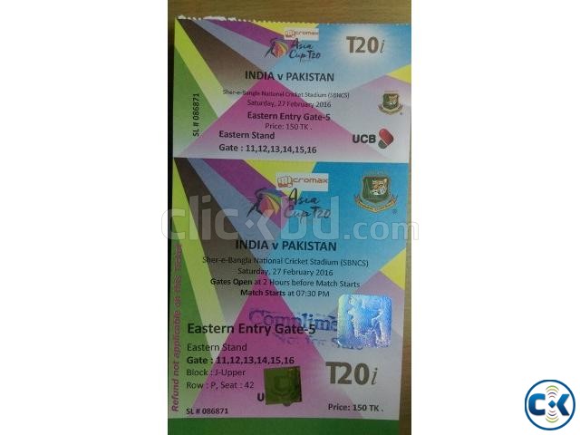 IND vs PAK T20 ticket large image 0