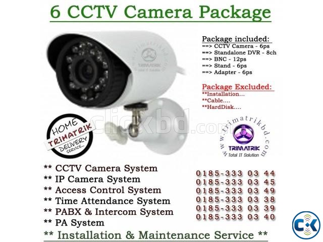 Yomart 800TVL Night Vision CCTV Pack 8 large image 0
