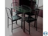 Tempered Glass Top Dining Table